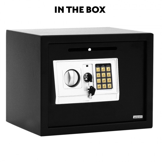 Kenner 30cm 34L Black Personal Home Office Electronic Safe Box [KN-30EA-BK]