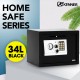 Kenner 30cm 34L Black Personal Home Office Electronic Safe Box [KN-30EA-BK]