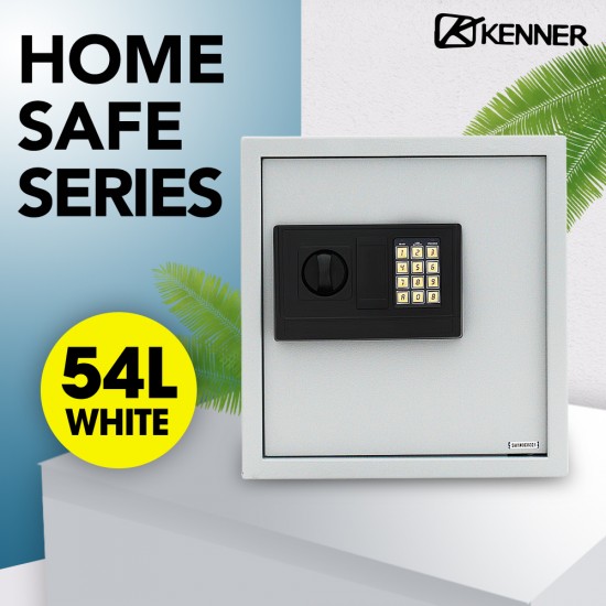 Kenner 40cm 54L White Personal Home Office Electronic Safe Box [KN-40EA-LG]