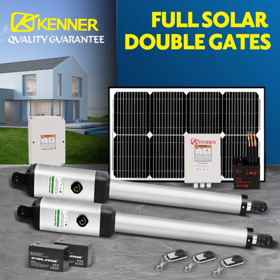 Kenner 20W Full Solar Double Actuator Automatic Swing Gate Opener [KNL100E-02-20N7]