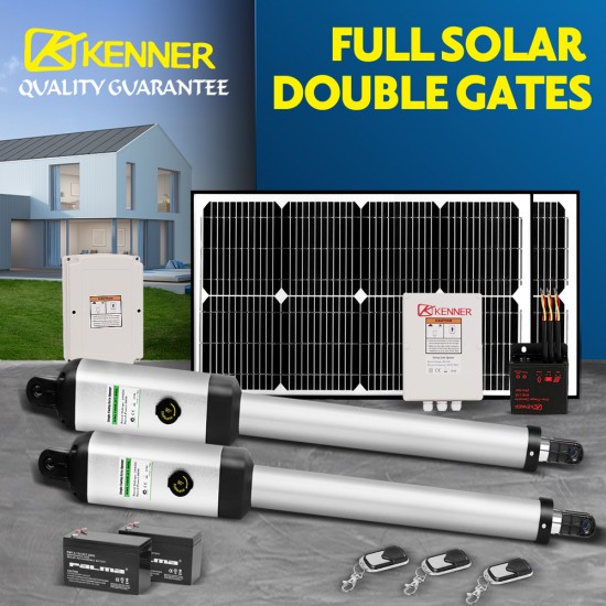 Kenner 40W Full Solar Double Actuator Automatic Swing Gate Opener [KNL100E-02-40N12]