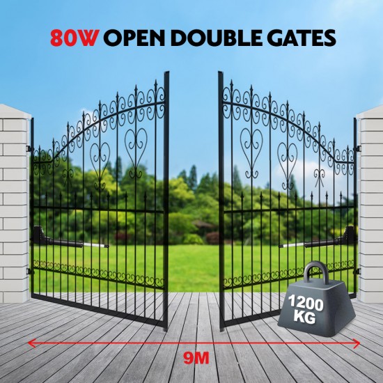 Kenner Double Actuator Automatic Swing Gate Opener with 20w Backup Solar System [KNL1202-20N7]