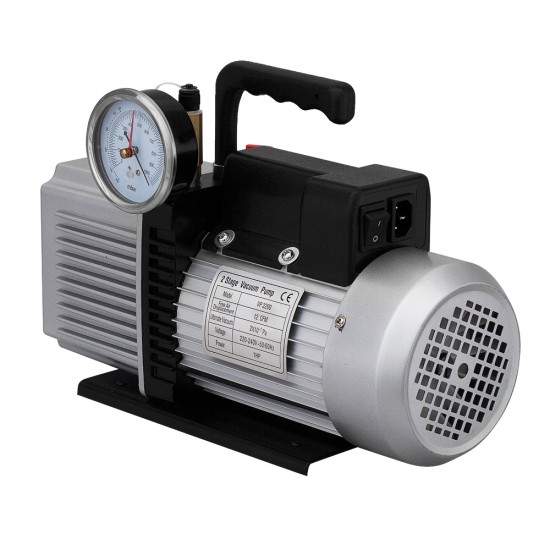 CM 12CFM 2 Stage Vacuum Pump with Built-in Gauge for Refrigerant Air Condition [VP-2200G]